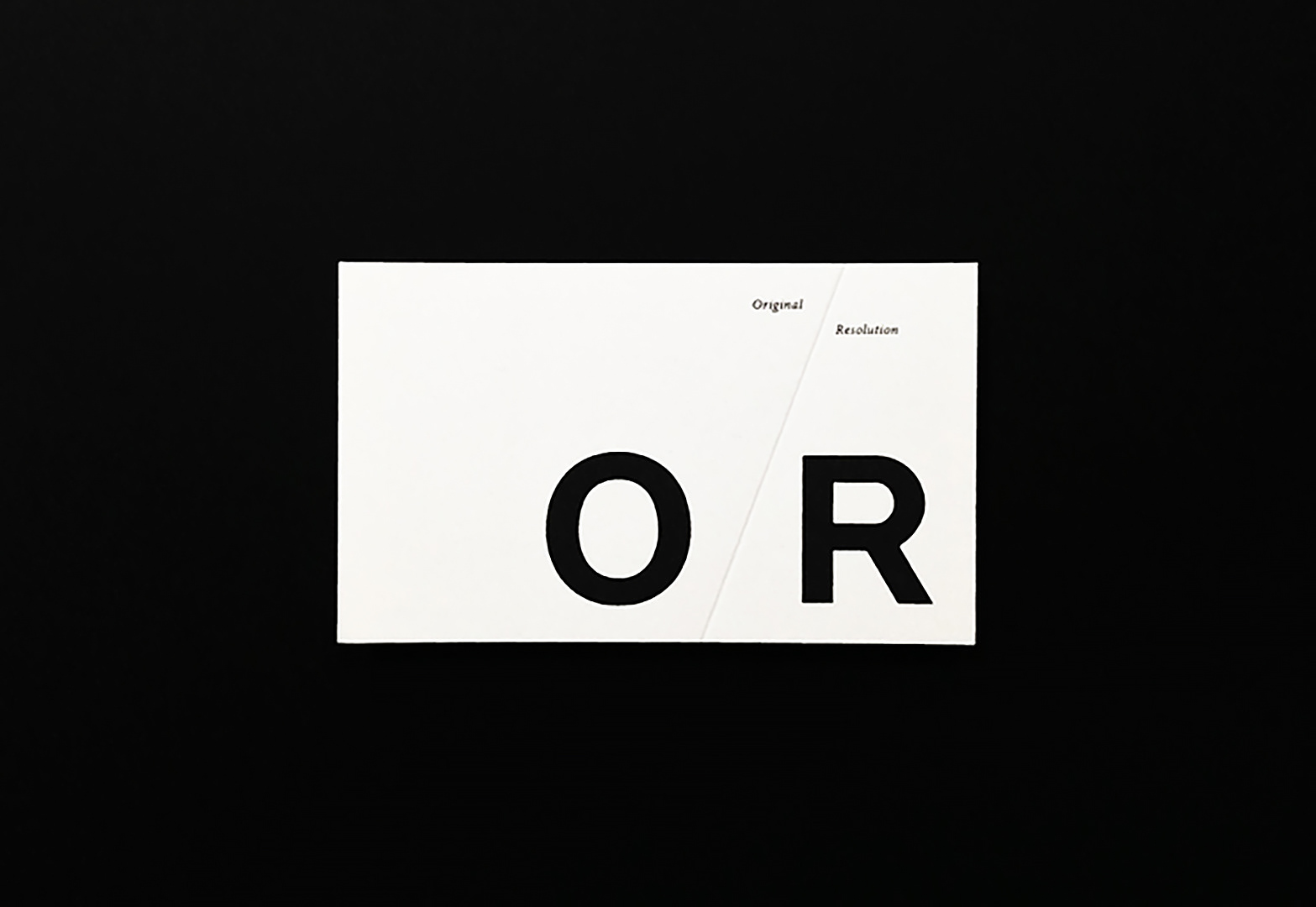 O/R Business card design